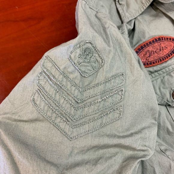 Jachs Comfort Shirt Olive Military Style Shirt Dress sz L (runs small) - Picture 5 of 8